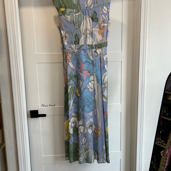 J. Crew Pastel Floral Maxi Dress 8 - Picture 3 of 5